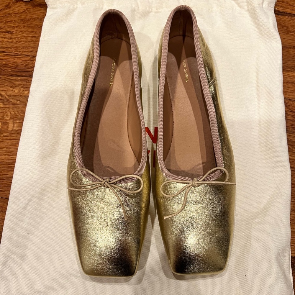 NEW Mansur Gavriel Square Toe Ballerina Flat